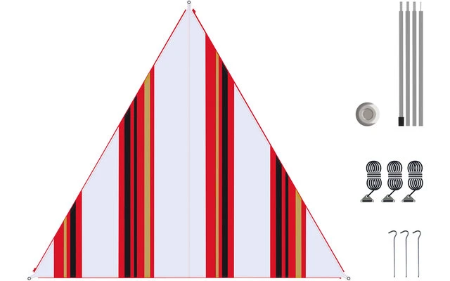 Bent Canvas Allover Set Tarp Oriental Stripe Cherry / Zipper Black 5 Bent Canvas Allover Set Tarp Oriental Stripe Cherry / Zipper Black – Bild 3