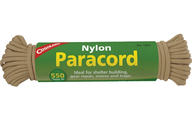 Coghlans Paracord Fallschirmseil 15,25 M Tan 5 Coghlans Paracord Fallschirmseil 15,25 M Tan – Bild 3