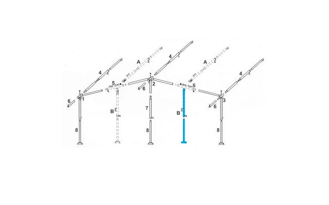 Brand Zusatzgestänge Für Vorzelte Und Zelte Orkanstütze Mit Schelle Und Fuß Stahl 25 Mm Länge 165 - 260 Cm 3 Brand Zusatzgestänge Für Vorzelte Und Zelte Orkanstütze Mit Schelle Und Fuß Stahl 25 Mm Länge 165 - 260 Cm