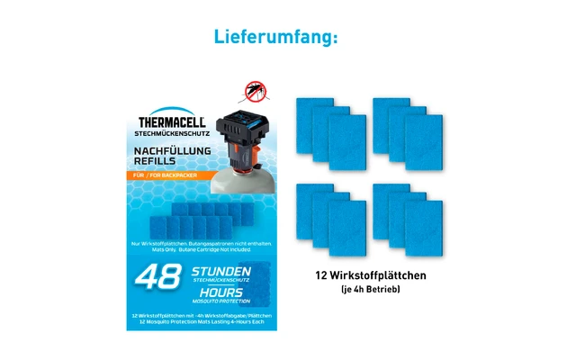 Thermacell Nachfüllset Für Mückenabwehr Backpacker 48 H 3 Thermacell Nachfüllset Für Mückenabwehr Backpacker 48 H