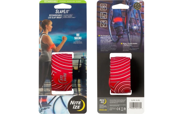 Nite Ize SlapLit Rechargeable LED Slap Wrap - Red/Red LED 3 Nite Ize SlapLit Rechargeable LED Slap Wrap - Red/Red LED