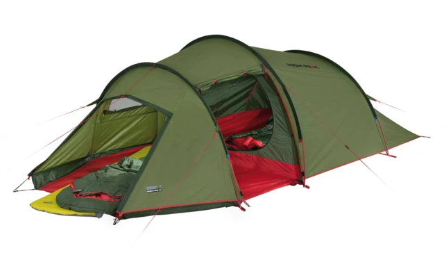 High Peak Falcon 3 LW Lightweight 3 Personen Tunnelzelt Aluminium Gestänge Olive/rot 3 High Peak Falcon 3 LW Lightweight 3 Personen Tunnelzelt Aluminium Gestänge Olive/rot