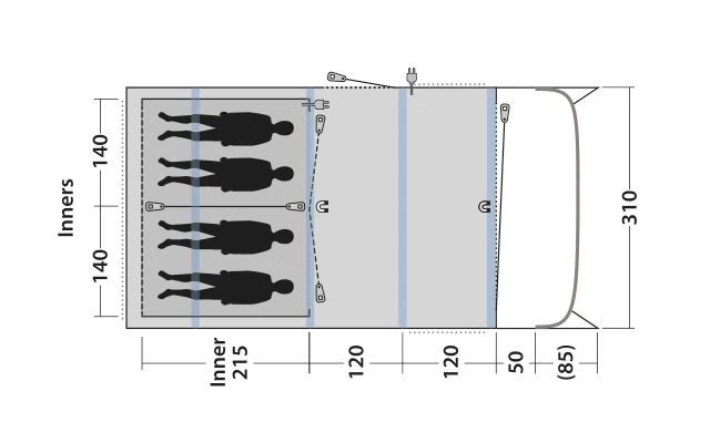 Outwell Avondale 4PA Tunnelzelt 8 Outwell Avondale 4PA Tunnelzelt – Bild 6